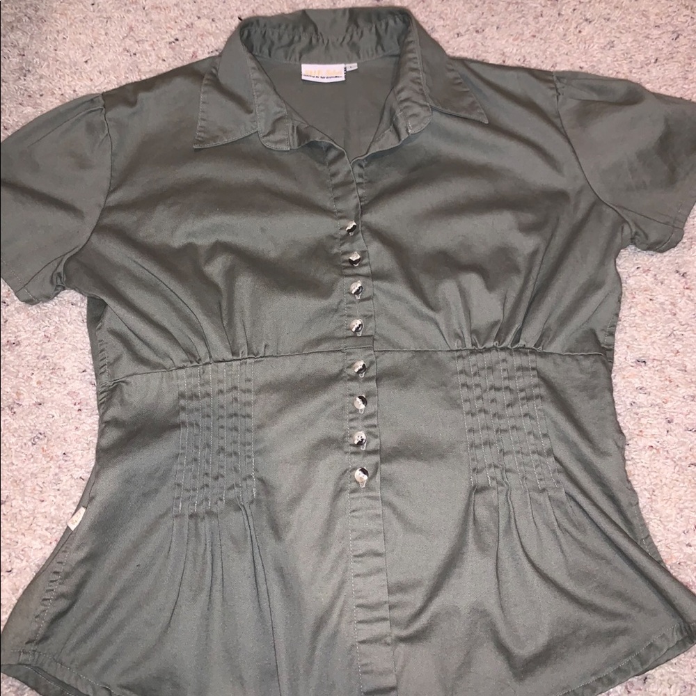 green dress shirt